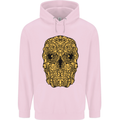 Ethnic Skull Gothic Tribal Demon Childrens Kids Hoodie Light Pink