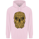Ethnic Skull Gothic Tribal Demon Childrens Kids Hoodie Light Pink