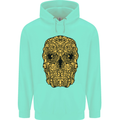 Ethnic Skull Gothic Tribal Demon Childrens Kids Hoodie Peppermint