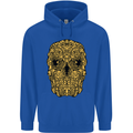 Ethnic Skull Gothic Tribal Demon Childrens Kids Hoodie Royal Blue