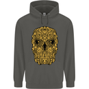 Ethnic Skull Gothic Tribal Demon Childrens Kids Hoodie Storm Grey