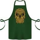Ethnic Skull Gothic Tribal Demon Cotton Apron 100% Organic Forest Green