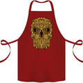 Ethnic Skull Gothic Tribal Demon Cotton Apron 100% Organic Maroon