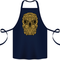 Ethnic Skull Gothic Tribal Demon Cotton Apron 100% Organic Navy Blue