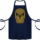 Ethnic Skull Gothic Tribal Demon Cotton Apron 100% Organic Navy Blue