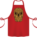 Ethnic Skull Gothic Tribal Demon Cotton Apron 100% Organic Red