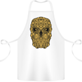 Ethnic Skull Gothic Tribal Demon Cotton Apron 100% Organic White