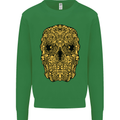 Ethnic Skull Gothic Tribal Demon Kids Sweatshirt Jumper Irish Green