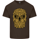 Ethnic Skull Gothic Tribal Demon Kids T-Shirt Childrens Chocolate