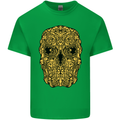 Ethnic Skull Gothic Tribal Demon Kids T-Shirt Childrens Irish Green