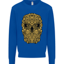 Ethnic Skull Gothic Tribal Demon Mens Sweatshirt Jumper Royal Blue