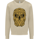 Ethnic Skull Gothic Tribal Demon Mens Sweatshirt Jumper Sand