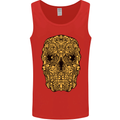 Ethnic Skull Gothic Tribal Demon Mens Vest Tank Top Red