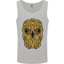 Ethnic Skull Gothic Tribal Demon Mens Vest Tank Top Sports Grey