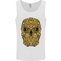 Ethnic Skull Gothic Tribal Demon Mens Vest Tank Top White