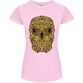 Ethnic Skull Gothic Tribal Demon Womens Petite Cut T-Shirt Light Pink