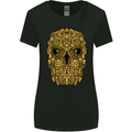 Ethnic Skull Gothic Tribal Demon Womens Wider Cut T-Shirt Black