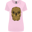 Ethnic Skull Gothic Tribal Demon Womens Wider Cut T-Shirt Light Pink