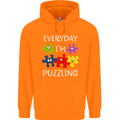 Every Day I'm Puzzling Autism Autistic ASD Childrens Kids Hoodie Orange
