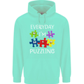 Every Day I'm Puzzling Autism Autistic ASD Childrens Kids Hoodie Peppermint