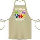 Every Day I'm Puzzling Autism Autistic ASD Cotton Apron 100% Organic Khaki