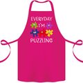 Every Day I'm Puzzling Autism Autistic ASD Cotton Apron 100% Organic Pink