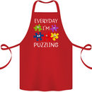 Every Day I'm Puzzling Autism Autistic ASD Cotton Apron 100% Organic Red