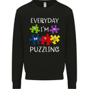 Every Day I'm Puzzling Autism Autistic ASD Kids Sweatshirt Jumper Black