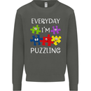 Every Day I'm Puzzling Autism Autistic ASD Kids Sweatshirt Jumper Storm Grey