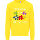 Every Day I'm Puzzling Autism Autistic ASD Kids Sweatshirt Jumper Yellow