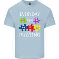 Every Day I'm Puzzling Autism Autistic ASD Kids T-Shirt Childrens Light Blue