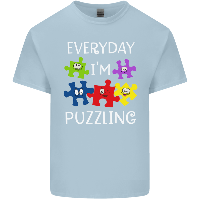 Every Day I'm Puzzling Autism Autistic ASD Kids T-Shirt Childrens Light Blue