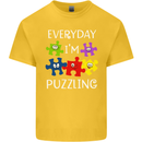 Every Day I'm Puzzling Autism Autistic ASD Kids T-Shirt Childrens Yellow