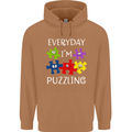 Every Day I'm Puzzling Autism Autistic ASD Mens 80% Cotton Hoodie Caramel Latte