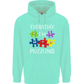 Every Day I'm Puzzling Autism Autistic ASD Mens 80% Cotton Hoodie Peppermint