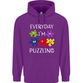 Every Day I'm Puzzling Autism Autistic ASD Mens 80% Cotton Hoodie Purple
