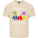 Every Day I'm Puzzling Autism Autistic ASD Mens Cotton T-Shirt Tee Top Natural