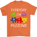 Every Day I'm Puzzling Autism Autistic ASD Mens T-Shirt Cotton Gildan Orange