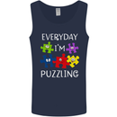 Every Day I'm Puzzling Autism Autistic ASD Mens Vest Tank Top Navy Blue