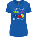 Every Day I'm Puzzling Autism Autistic ASD Womens Wider Cut T-Shirt Royal Blue