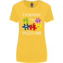 Every Day I'm Puzzling Autism Autistic ASD Womens Wider Cut T-Shirt Yellow