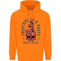 Every Day Is a Party Hustle Skull Alcohol Childrens Kids Hoodie Orange