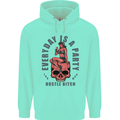 Every Day Is a Party Hustle Skull Alcohol Childrens Kids Hoodie Peppermint