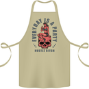 Every Day Is a Party Hustle Skull Alcohol Cotton Apron 100% Organic Khaki