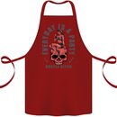 Every Day Is a Party Hustle Skull Alcohol Cotton Apron 100% Organic Maroon