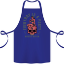 Every Day Is a Party Hustle Skull Alcohol Cotton Apron 100% Organic Royal Blue