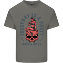 Every Day Is a Party Hustle Skull Alcohol Kids T-Shirt Childrens Charcoal