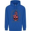 Every Day Is a Party Hustle Skull Alcohol Mens 80% Cotton Hoodie Royal Blue