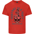 Every Day Is a Party Hustle Skull Alcohol Mens Cotton T-Shirt Tee Top Red