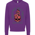 Every Day Is a Party Hustle Skull Alcohol Mens Sweatshirt Jumper Purple
